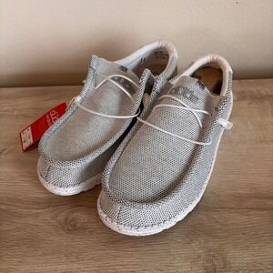 Hey Dude Wally Sox Shoes Stone‎ White Mens Size 13 Lightweight Slip On